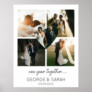 Einjähriges Hochzeitjubiläum Foto Poster