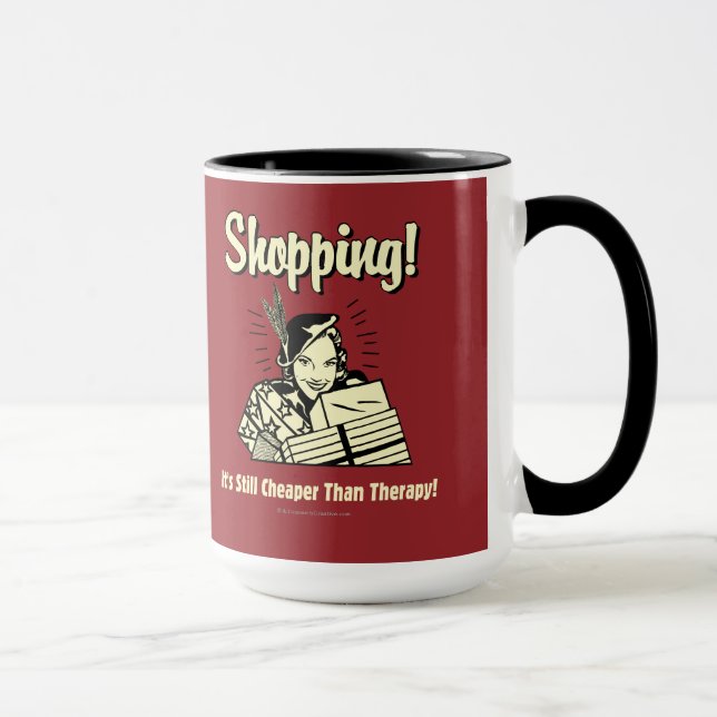 Einkauf: billiger als Therapie Tasse (Rechts)