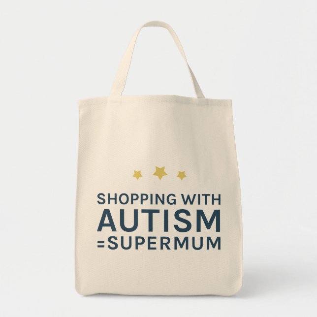 Einkauf mit Autismus Supermum Tasche (Vorne)