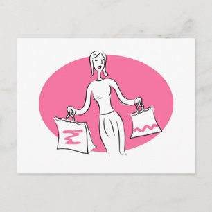 Einkauf Postkarte