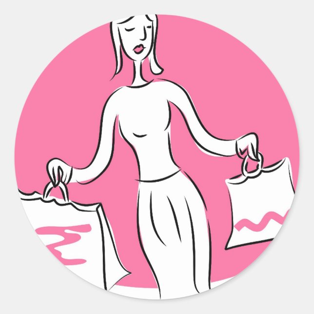 Einkauf Runder Aufkleber (Vorderseite)