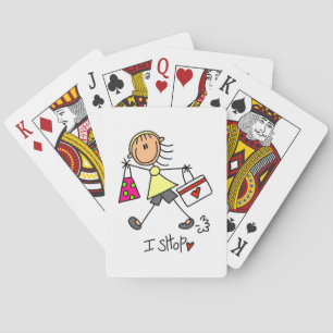 Einkauf-Stickfigur Spielkarten