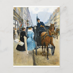 Einkaufen in der Rue de la Paix Postkarte