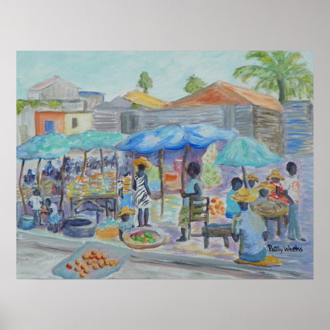 EINKAUFEN IN HAITI-Poster Poster (Vorne)