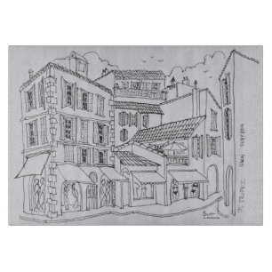 Einkaufsgeschäft Saint-Tropez  Französische Rivi Schneidebrett