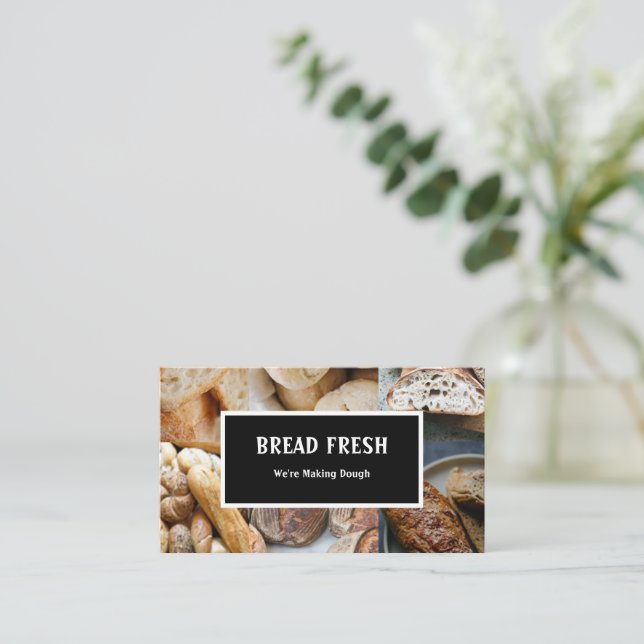 Einkaufskarte für Bäckerei Visitenkarte (Stehend Vorderseite)