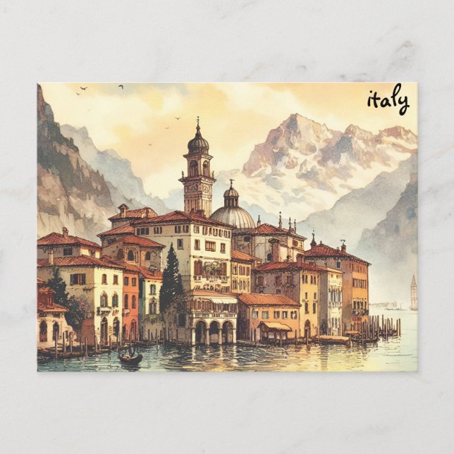 Einkaufskarte kursiv für Postkarten (Vorderseite)