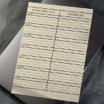 Einkaufsliste für personalisierte Mahlzeiten Notizblock<br><div class="desc">Bleibe organisiert mit diesem personalisierten beige Essensplaner und Lebensmittelliste Notizblock. Ideal für das Abendessen und den behalt Ihrer wöchentlichen Einkäufe.</div>