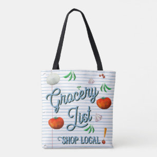 Einkaufsliste, lokal einkaufen tasche