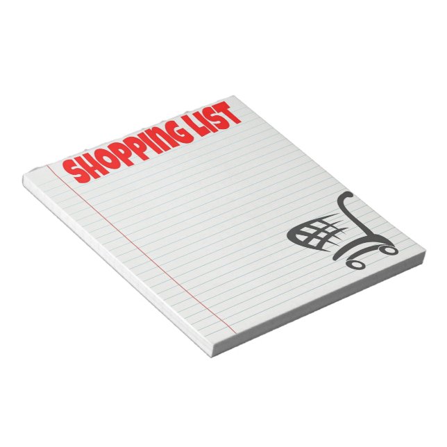Einkaufsliste Notepad Notizblock (angewinkelt)