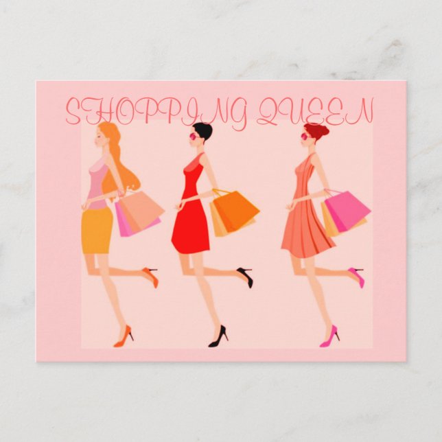 EINKAUFSQUEEN POSTKARTE (Vorderseite)