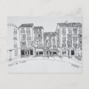 Einkaufsstraße Calle de Toledo, Madrid, Spanien Postkarte