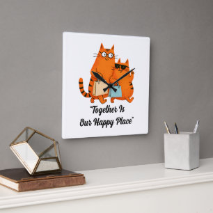 Einkaufstag Katzenliebe Wanduhr