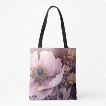 Einkaufstasche mit Blumenmuster in Pastellfarben