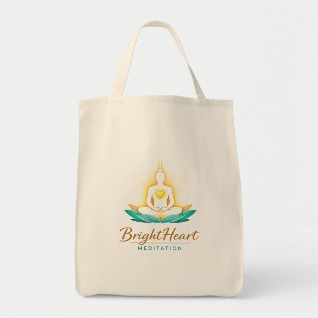 Einkaufstasche mit Brightheart-Meditationslogo (Vorne)