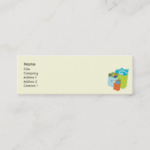 Einkaufstaschen - dünn mini visitenkarte