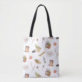 Einkaufstüte mit süßen Illustrationen Tasche