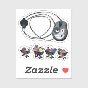 Einkaufswagen Aufkleber