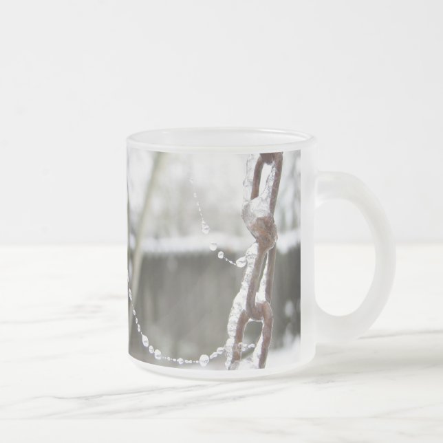 Einketten- und Perlen Mattglastasse (Rechts)