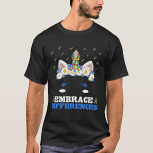 Einklangbringe Unterschiede Einhorn Gesicht Puzzle T-Shirt