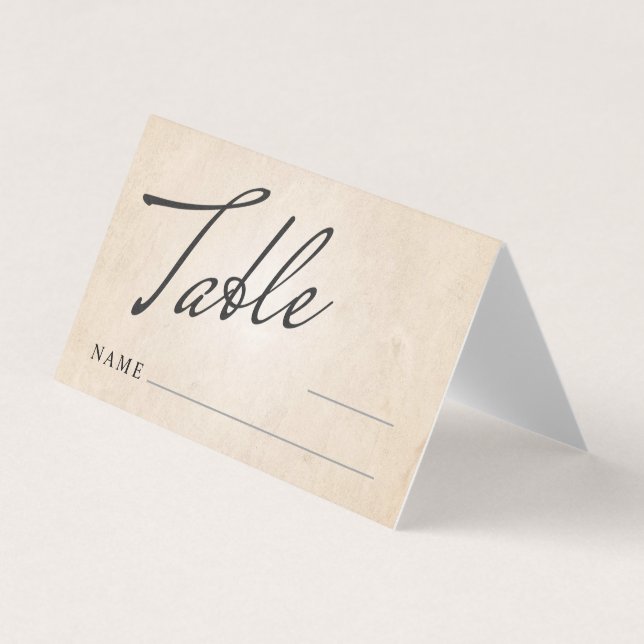 Einklappkarte für die Hochzeitstelle der Tischnumm (Vorderseite)