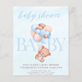 Einladende Babydusche, blau, Baby