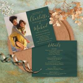 Einladende Feier für eine Green Gold Hochzeit in e