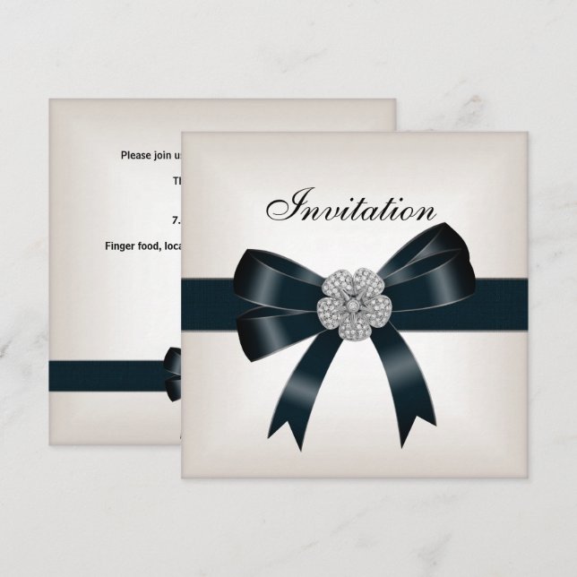 Einladende Jeden Anlaß Diamond Jewel IMAGES Einladung (Vorne/Hinten)