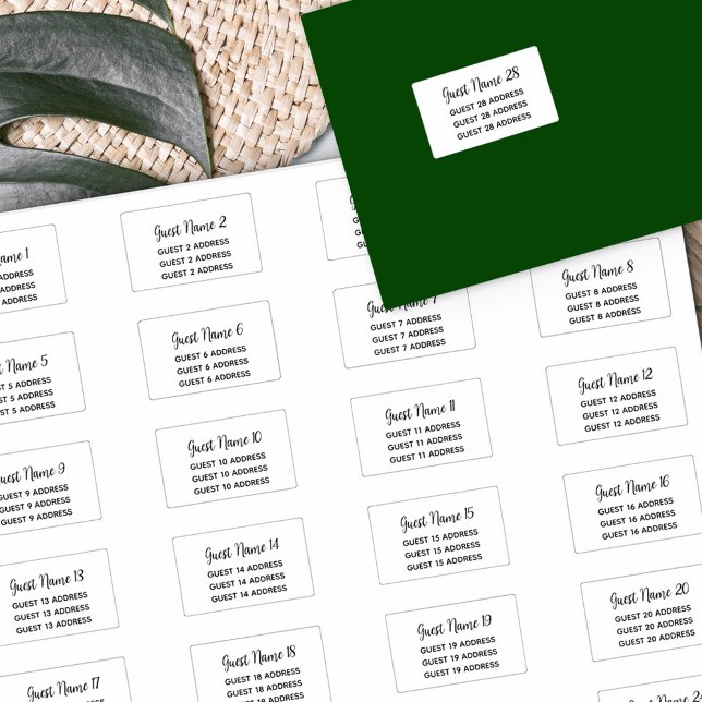 Einladende Labels 28 Bouncy Name und Druckadresse (Von Creator hochgeladen)