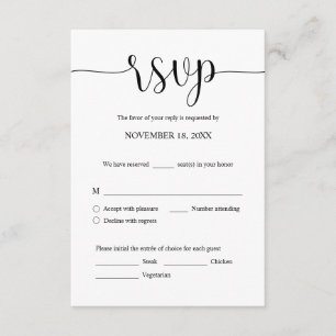 Einladende UAWG für Hochzeiten, Mahlzeiten Karte