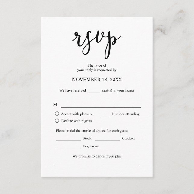 Einladende UAWG für Hochzeiten, Mahlzeiten Karte (Vorderseite)