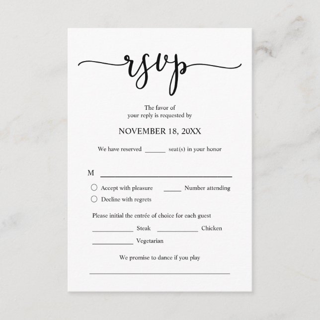 Einladende UAWG für Hochzeiten, Mahlzeiten Karte (Vorderseite)