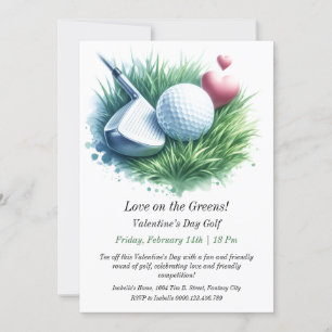 Einladende Valentinstag-Golf-Einladung Einladung