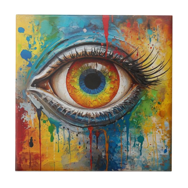 einladendes Auge Fliese (Vorderseite)