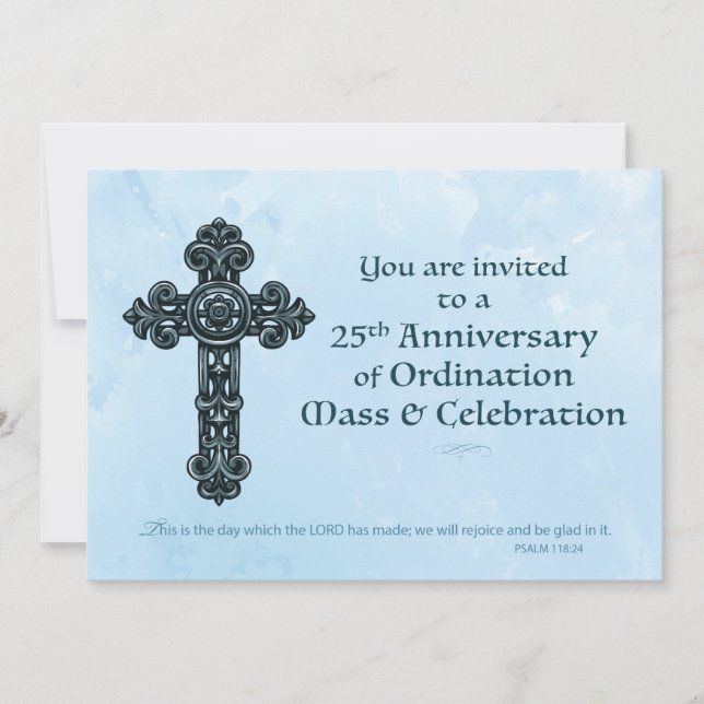 Einladung 25. Silver Ordination Jahr Prie (Vorderseite)