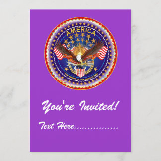 Einladung 5" x 7" Amerika nicht vergessen....