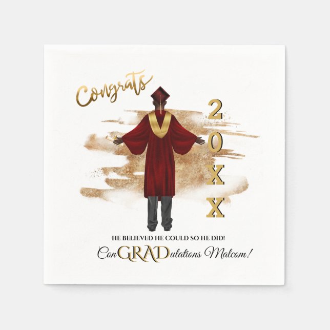 Einladung Afrikanischer Amerikaner in Grad Grad (d Serviette (Vorderseite)