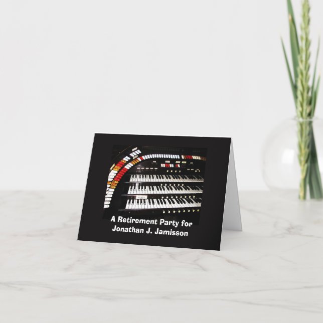 Einladung an Ruhestands-Party, Tastatur (Vorderseite)
