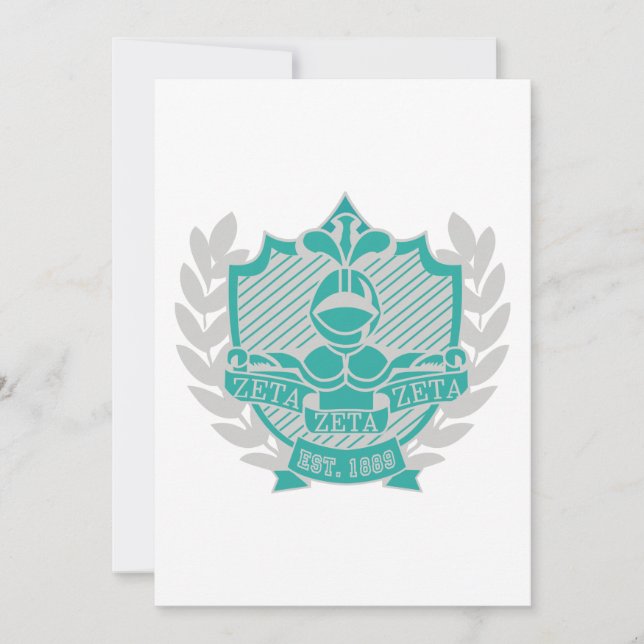 Einladung Aquamarin und grau (Vorderseite)