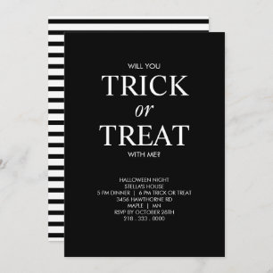 EINLADUNG AUF Minimalistische HALLOWEEN TRICK ODER