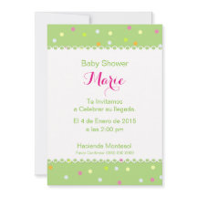 Einladung Baby Shower - Grund Verde