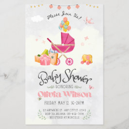 Einladung Babydusche, Baby