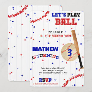 Einladung Baseball zum Geburtstag