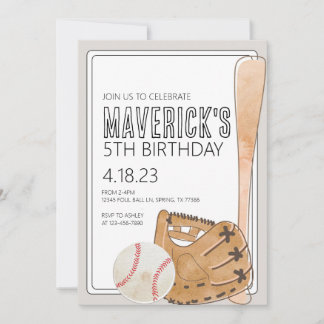 Einladung Baseball zum Geburtstag