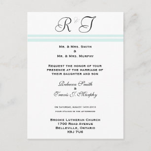 Einladung - Blaue Linie