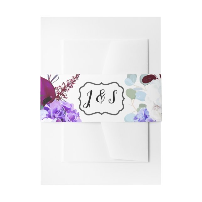 Einladung Bly Band Lavender Hibiskus auf White (Vorderseite Beispiel)