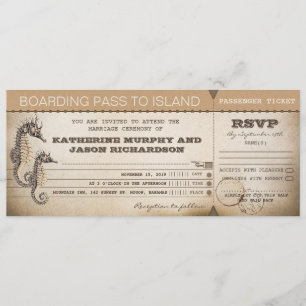 Einladung Boarding Pass Tickets