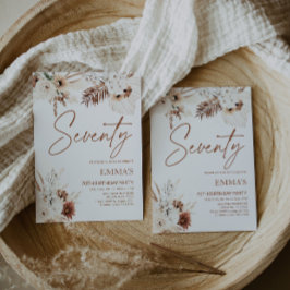 Einladung Boho Pampas zum 70. Geburtstag