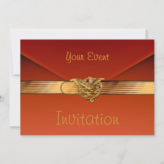 Einladung Burnt Orange Velvet Jewel Gold Kupplung (Vorderseite)