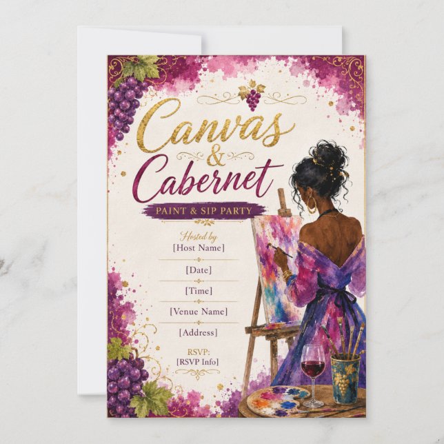 Einladung Canva & Cabernet  (Vorderseite)